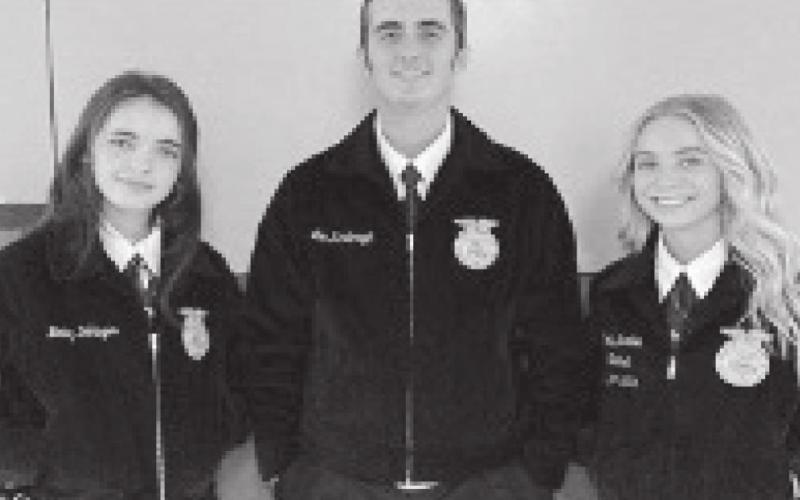 Glasscock County Radio Team L to R - Bailey Dehlinger, Jim Kinnibrugh, Shelby Braden