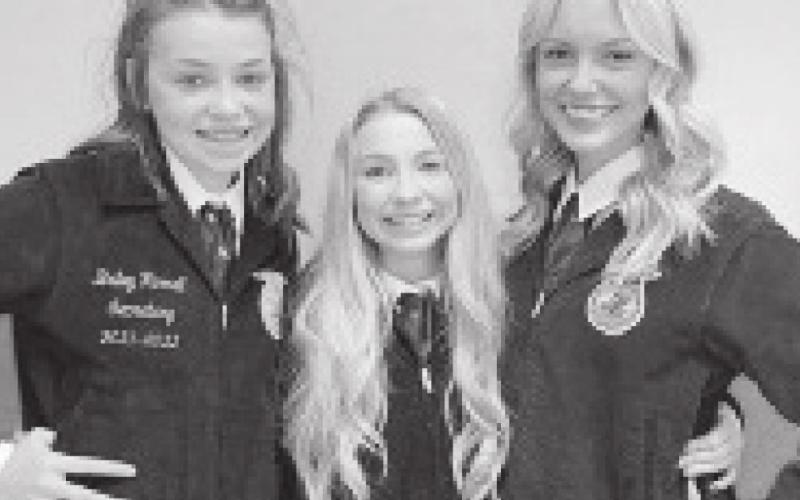 Grady Radio team pictured from L to R: Briley Harrell, Ashlynn Peugh, Delaney Saunders