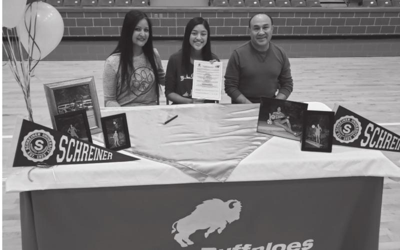 Stanton senior Ariel Ramos signed a letter of intent to play soccer for Schreiner University in Georgetown.