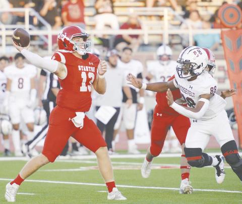 Jake Benedict and the Stanton Buffaloes beat Ballinger last Friday in their final non-district game. The Buffs open district at home against Grape Creek on Oct. 18.