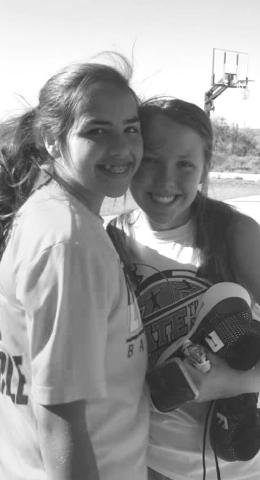 Stanton Buffaloes Emma and Sarah Denson get ready for their first summer strength and conditioning workout. Sarah was named Most Improved Athlete for Stanton last year.