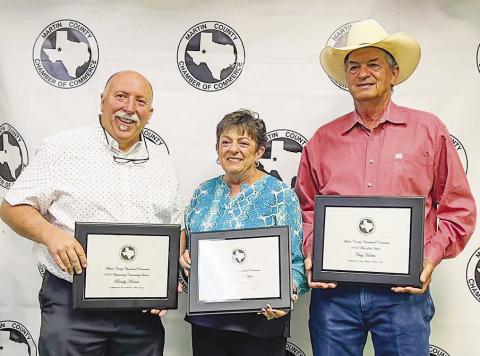 Martin County Chamber of Commerce Outstanding Community Service Award Randy Koonce, Woman of the Year Rena Harris, Man of the Year Clay Harris. by Matthew Blocker