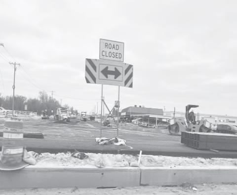 Construction crews made some progress