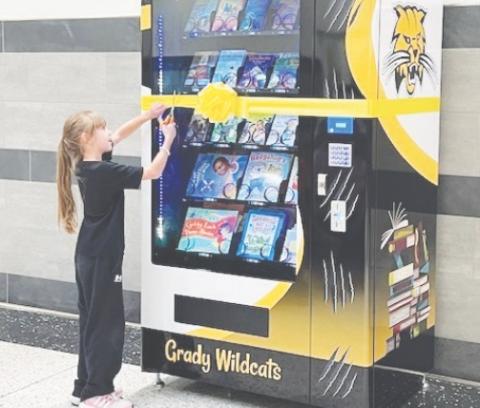  Grady ISD received a book vending machine