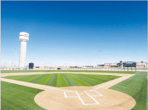 The baseball/softball fields