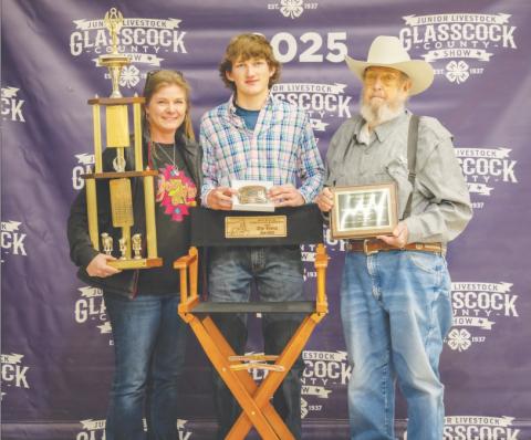 Miles Halffmann was award the Top Hand Award at the 88th Annual Glasscock  County Junior Livestock Show.