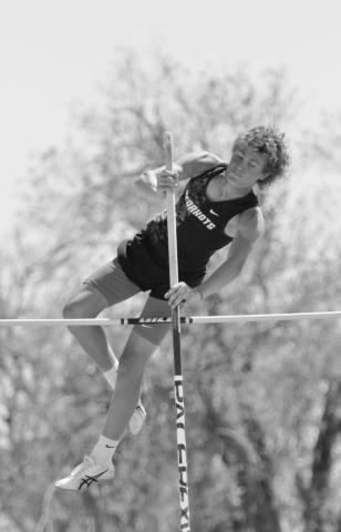 Garden City pole vaulter Blain Walts finished s econd at the District 8A meet in Garden City last Friday. Walts qualified for the Area Meet on Apr. 14, also in Garden City. See full results from the district meet on page 17.