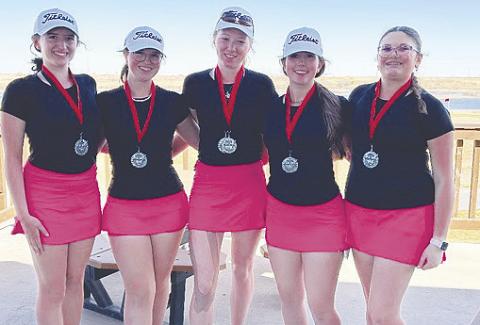 The Lady Bearkats shot a 438 and finished second at the Garden City Golf Tournament at Ratliff Ranch last week. Keegan Batla was second overall with her round of 86. Helen Marshall - 119; Gracie Raney - 120; Joslyn Halfmann - 113; Landry Dieringer - 137.