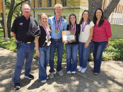The Bearkats finished second as a team at State UIL in Number Sense. Tatum Braden, Presley Jost 3rd place, Ivy Braden 6th, Karly Baker.
