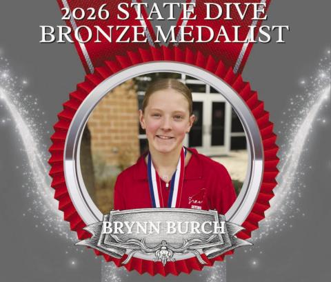 Stanton’s Burch takes home bronze in 4A state diving
