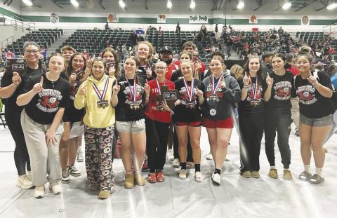 SHS Girls’ Powerlifting made a great showing at the regional meet. They placed first as a team and Coach Ramos was named Coach of the Tournament. Addison Silva, Madi Mabry, Emerie Barnes, Carlie Cazares, and Brittyn Carson advance to state.