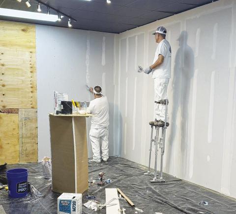 Contractors work inside the Martin County Historical Museum as renovation efforts continue. The first phase of the museum’s updated exhibits is expected to be unveiled during the weekend of the Old Settlers Reunion.