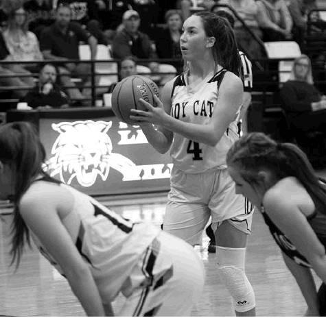 Grady’s Sydney Gonzales lines up a pair of important free throws against Westbrook earlier this season. Grady travels to Sands on Friday for a 6:30 pm tip-off.