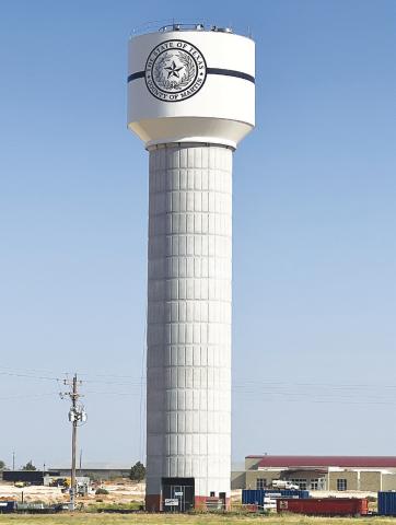 A big project was completed last week when crews fully erected the new water tower east of Stanton. The tower will provided all the needed water and pressure to the new buildings.