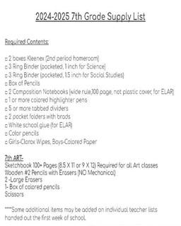 Stanton ISD releases supply lists for Elementary and Middle School students
