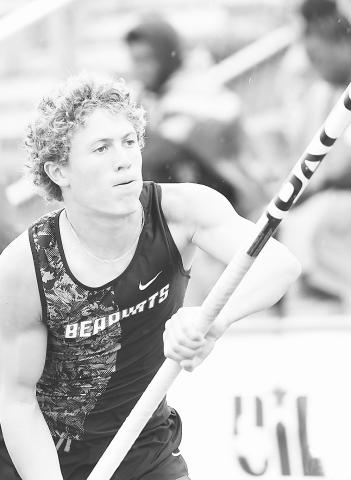 Garden City pole vaulter Blain Walts was in Austin last weekend for the ClassAState Track and Field Championships. He vaulted a new personal best of 12’ and finished sixth.