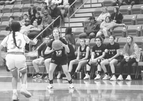 Garden City hosted the Bearkat Klassic last weekend and the Lady Kats finished second. Auroa Alvarado (12), seen here in action against Stanton earlier this season, helped her team destroy Balmorhea during the opening day of the tournament.