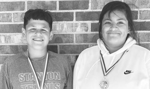 8th grade Mixed Doubles 1st place Bradyn Garcia &amp; Kat Rodriguez