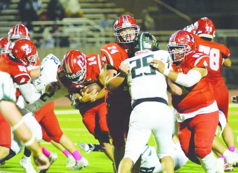 The Stanton Buffaloes backfield had some big holes to run through last week against Grape Creek. The Buffs ground game racked up 302 yards.