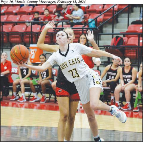 Grady senior Samantha Griffin shoots a contested lay-up during bi-district action against Whitharral on Tuesday in Brownfield. Griffin finished with 21 points.