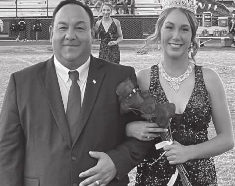 Grady senior Sydney Gonzales, escorted by her father Leandro, was crowned the 2021 Homecoming Queen before Grady’s win over Bronte on Friday.