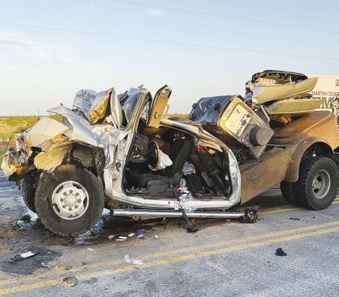 Martin County first responders were dispatched to another major wreck this week. This accident occurred on Monday morning on Hwy 349. The driver of the truck hit the back of a semi-trailer and was transported to an area hospital serious injuries, not life threatening.
