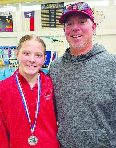 Stanton freshman diver Brynn Burch is headed to the Class 4A State Meet after finishing second at the Region I Dive Meet in Andrews. Burch finished with a 297.30. Her score ranks her fifth at the state meet which is set for Feb. 12th and 13th at Josh Davis Natatorium at North East ISD.