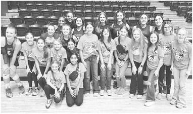Grady’s junior high volleyball girls - pictured here with the Odessa College volleyball team - will be in action on Oct. 3 against Stanton. Gold plays at 5 p.m. and Black at 6 p.m.