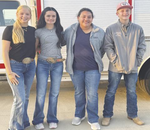 Grady FFA Land Judging Addie Peugh, Brooklen Rivas, Rebeca Rodriguez, Patton Wagner