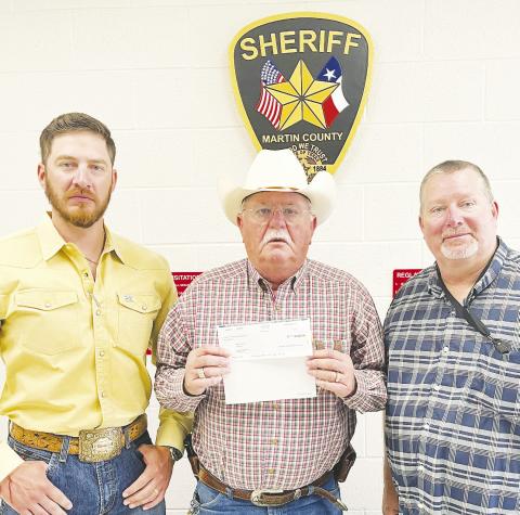 Sheriff Brad Ingram and the Martin County Sheriff’s Office recently received a donation in the amount of $20,000 from Pioneer Natural Resources.