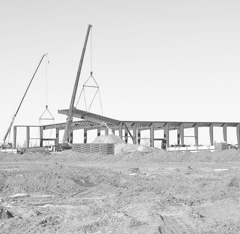 The Martin County complex construction project is starting to take shape as several storage buildings are built and the Event Center is taking shape. The complex is expected to have a community center, splash park, and possibly baseball fields.