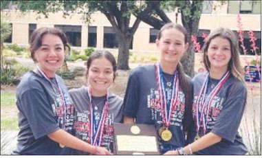 Spelling Regional Champions - Jamine Nunez, Kyleigh Roe 5th, Sadie Fuchs 3rd, and Sophie Sullivan 2nd.