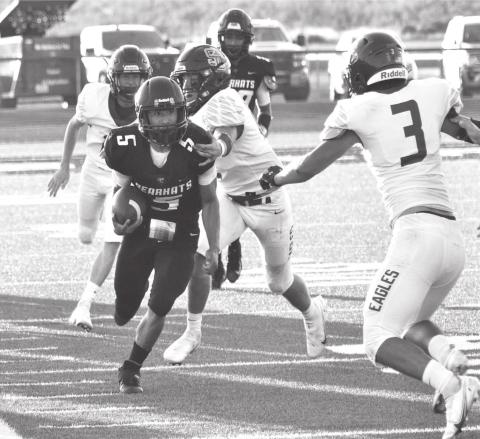 Garden City running back Sebastian Balcazar had a superb night rushing for 197 yard and two touchdowns against O’Donnell. The Bearkats won easily 48-0.