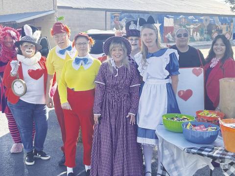 The Martin County Courthouse employees dressed up as characters from Alice in Wonderland and won the Chamber of Commerce Trunk or Treat costume contest.