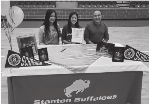 Stanton senior Ariel Ramos signed a letter of intent to play soccer for Schreiner University in Georgetown.