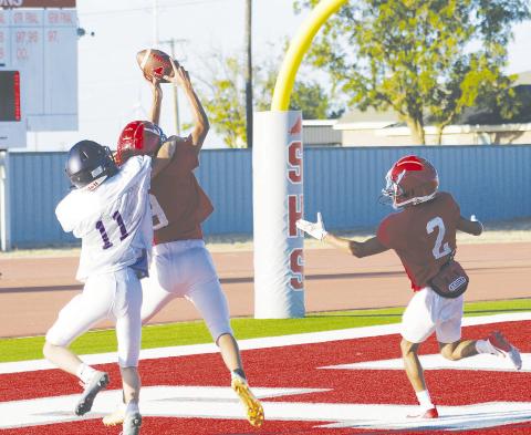 Stanton fans hope to see this image many more times this season. The Buffaloes score a touchdown against Ozona during last week’s scrimmage.