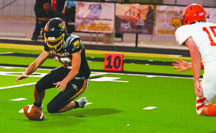 Lane Cearley recovers a fumble during non-district action earlier this season.