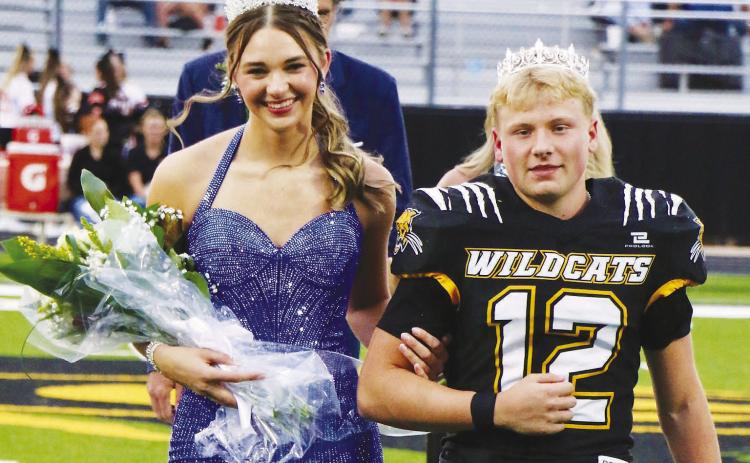 Seniors Brynlee Madison and Camden Wiebe were named Queen and King.
