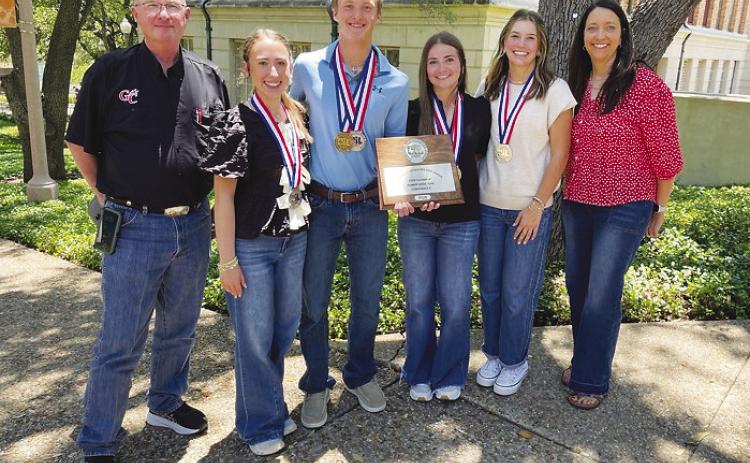 The Bearkats finished second as a team at State UIL in Number Sense. Tatum Braden, Presley Jost 3rd place, Ivy Braden 6th, Karly Baker.
