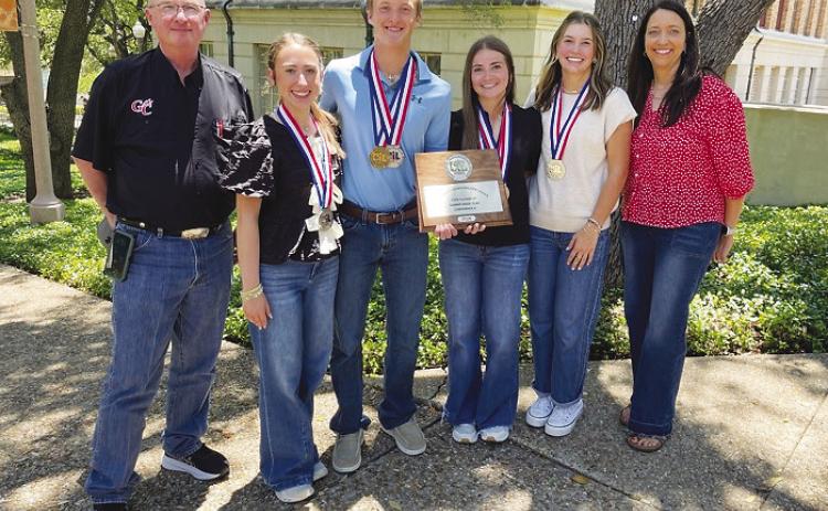The Bearkats finished second as a team at State UIL in Number Sense. Tatum Braden, Presley Jost 3rd place, Ivy Braden 6th, Karly Baker.