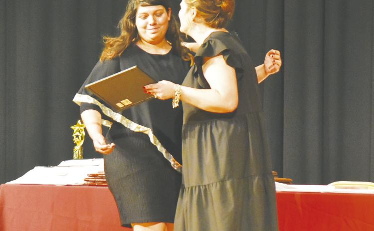 The Stanton High School recipient of the PBUWCD Scholarship, Vanity Perez-Olivar, was presented with her award last week at the SHS Night of Honors.