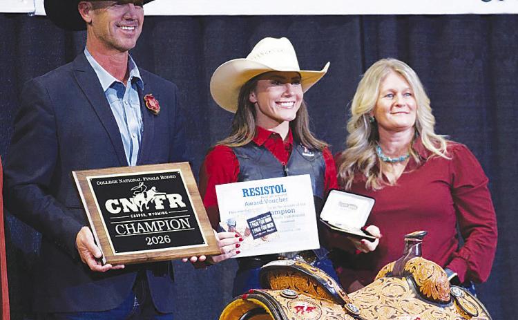 Grady High School graduate Jessi Everett capped off her college rodeo career by winning the breakaway roping national championship at the College National Finals Rodeo in Casper, Wyoming. Everett competed for Texas Tech, where she recently earned a degree in communications.