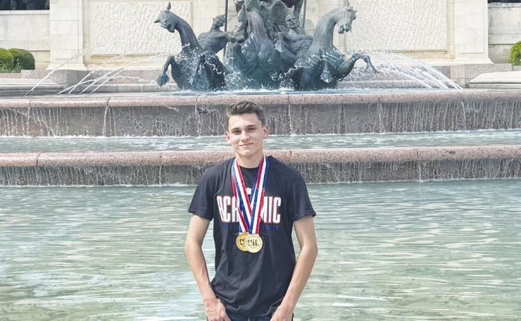 RIGHT: A future Bob Woodward in the making? Grady’s Buck Woodward brought home first place in the UIL Class 1A Ready Writing competition for the second year in a row. He also earned first place in the Class 1A Editorial Writing competition.